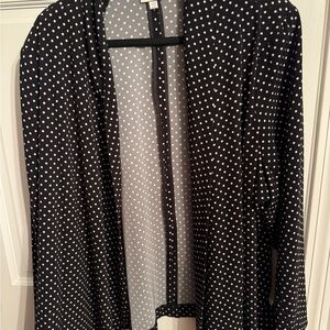 Avenue Black and White Polka Dot Jacket
